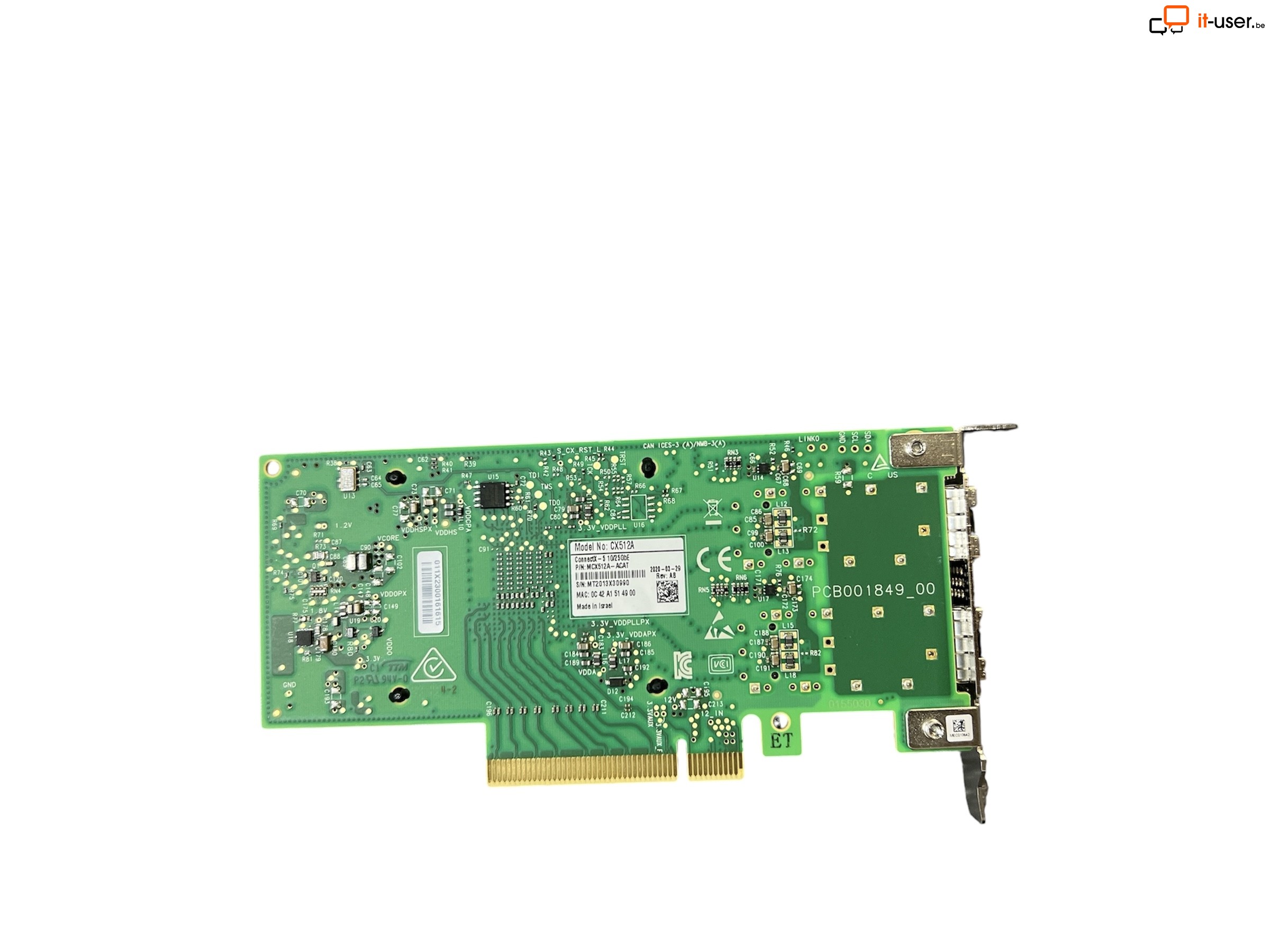 Dell Mellanox ConnectX-5 642SFP28 PCIe x8 25GB SFP28 CX512A